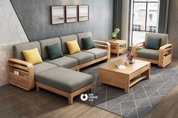 Giường sofa gỗ nệm cao cấp