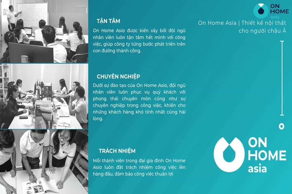 Nên lựa chọn On Home Asia là đơn vị thi công nội thất nhà phố