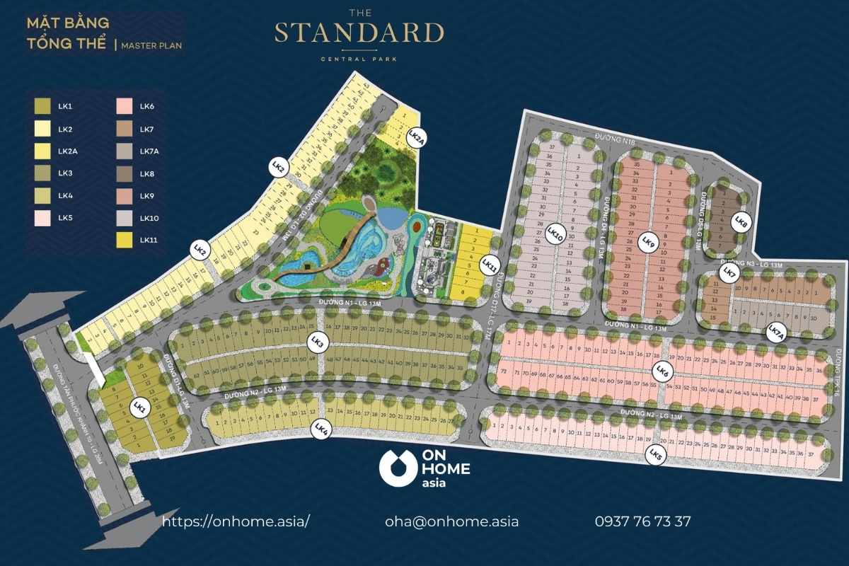 Mặt bằng tổng thể Standard Central Park&nbsp;