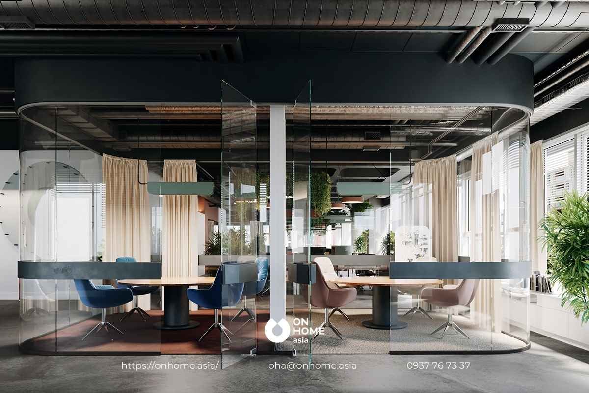 Mẫu thiết kế và thi công nội thất văn phòng phong cách “xanh”