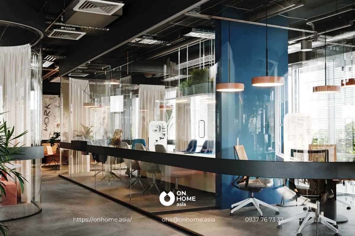 Mẫu thiết kế và thi công nội thất văn phòng phong cách “xanh”