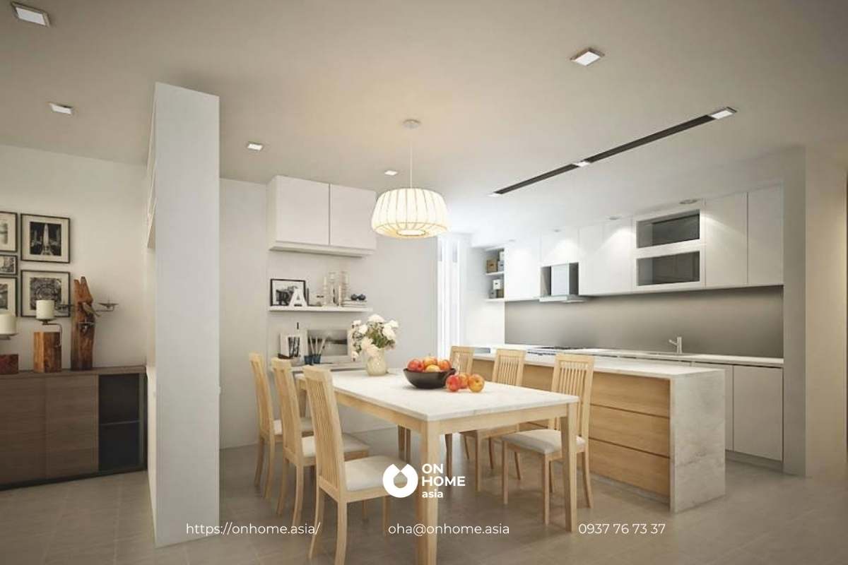 Nhà bếp nhỏ theo phong cách hiện đại, sang trọng