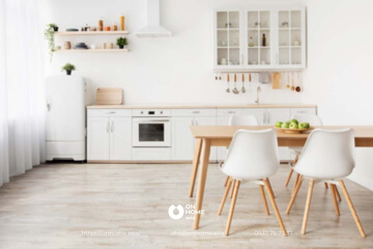 Thiết kế nhà bếp nhỏ theo phong cách Bắc Âu hiện đại