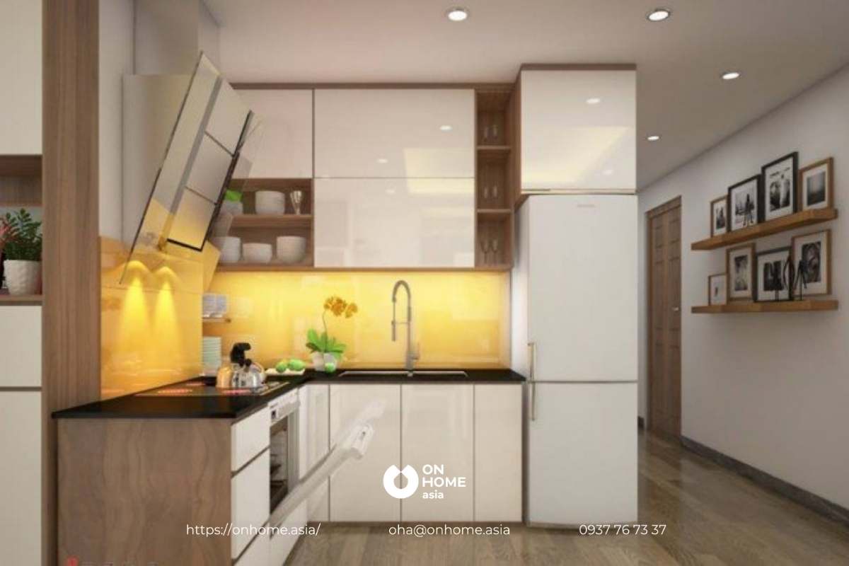 Lựa chọn màu sắc phù hợp nhà bếp nhỏ