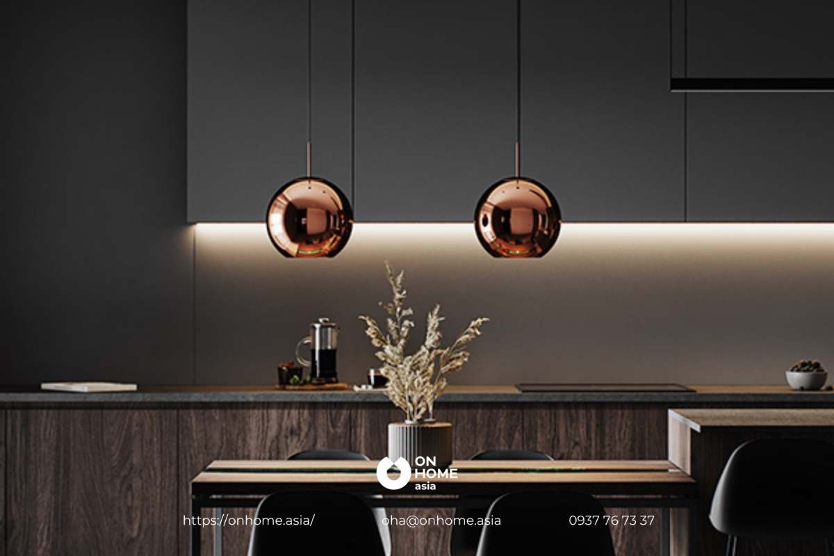 Hiện đại trong nhà bếp qua việc phối màu và bố trí nội thất