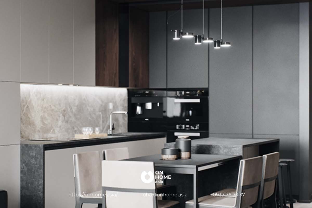 Mẫu thiết kế bếp nhỏ đơn giản luôn mang lại sự hài hoà và tinh tế