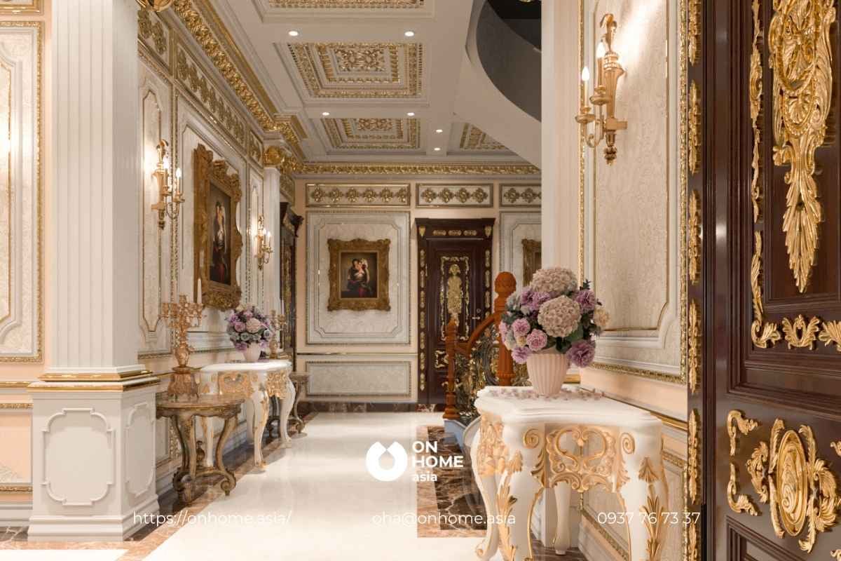 Mẫu thiết kế nội thất biệt thự Cổ Điển với nhiều nét chạm khắc điệu nghệ đậm phong cách quý tộc