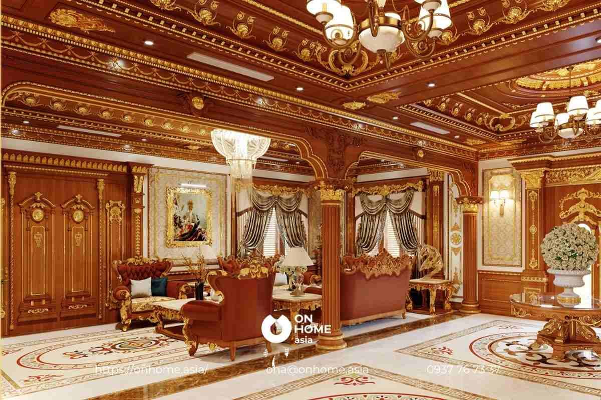 Mẫu thiết kế nội thất biệt thự Cổ Điển kết hợp nét Âu và Á Đông