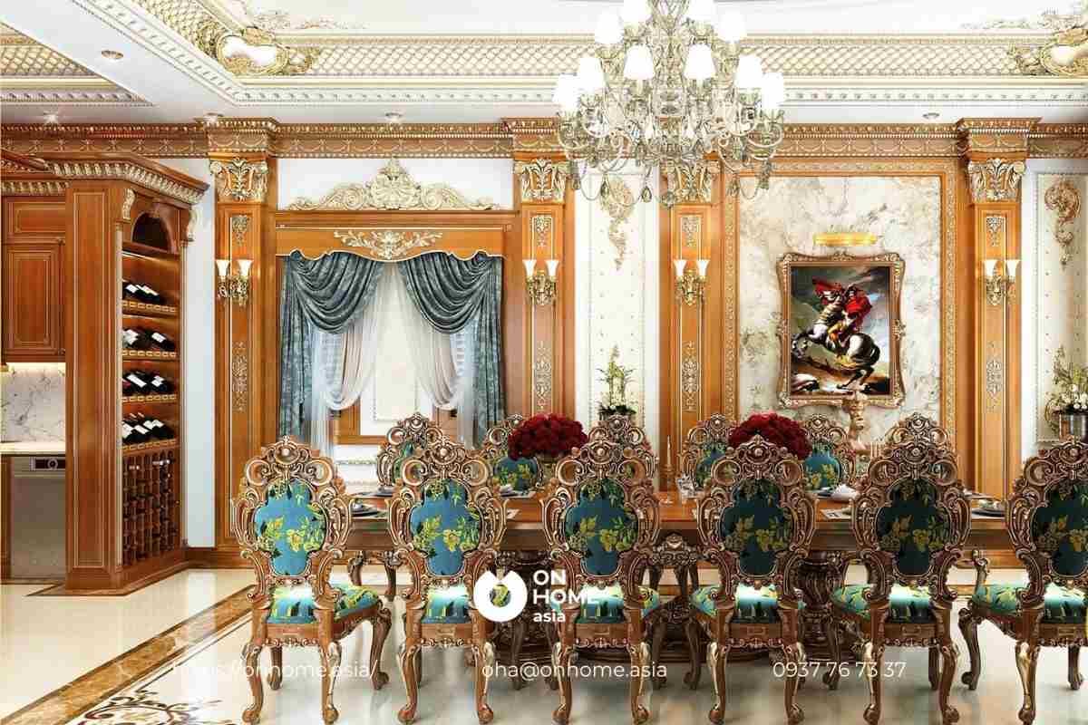 Bộ bàn ghế được thiết kế Cổ Điển lộng lẫy và đẳng cấp hoàng gia