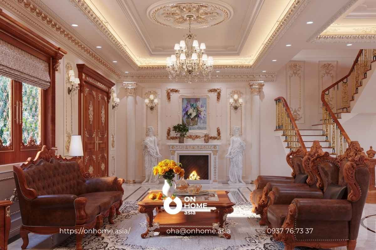 Mẫu thiết kế nội thất biệt thự Cổ Điển vương gia, thời thượng