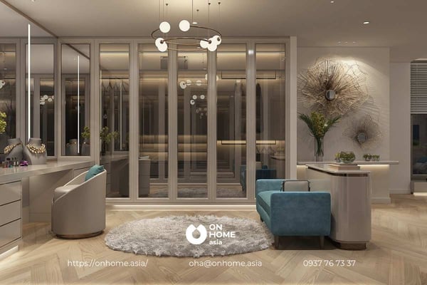 Thiết kế nội thất biệt thự song lập hiện đại với màu đen chủ đạo