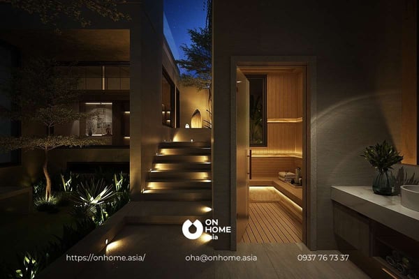 Mẫu thiết kế nội thất biệt thự song lập sang trọng, thanh lịch cho phòng bếp