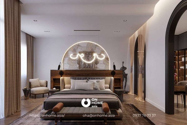 Mẫu thiết kế nội thất biệt thự song lập hiện đại, đơn giản