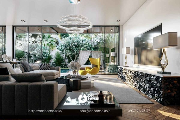 Mẫu thiết kế nội thất biệt thự song lập thời thượng, cao cấp