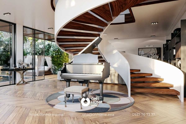 Mẫu thiết kế nội thất biệt thự song lập thời thượng, cao cấp