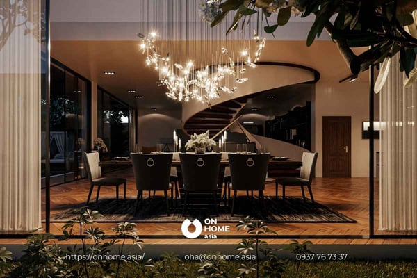 Mẫu thiết kế nội thất biệt thự song lập thời thượng, cao cấp