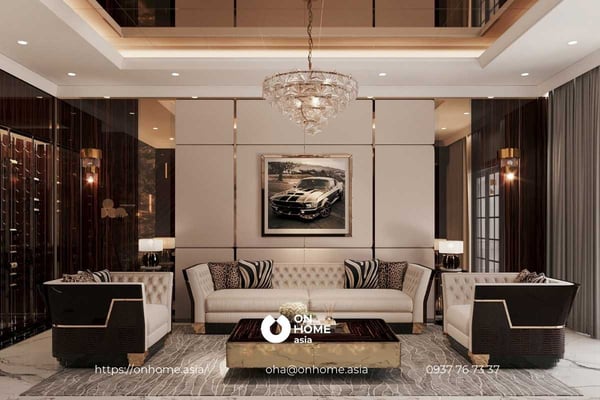 Mẫu thiết kế nội thất biệt thự song lập sang trọng, ấm cúng