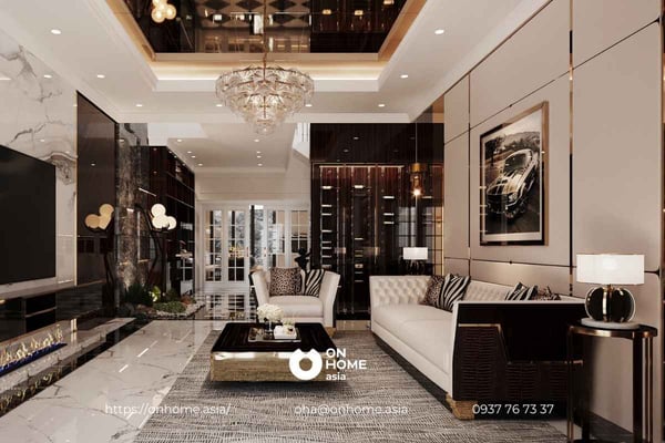 Mẫu thiết kế nội thất biệt thự song lập sang trọng, ấm cúng