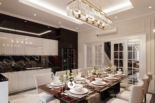 Mẫu thiết kế nội thất biệt thự song lập sang trọng, ấm cúng