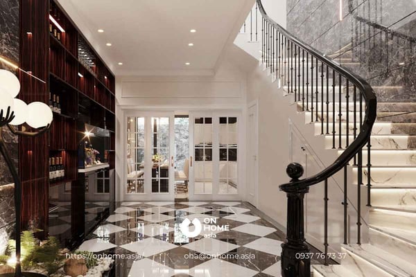 Mẫu thiết kế nội thất biệt thự song lập tối giản, tiện nghi cho phòng ngủ