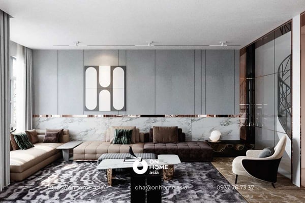 Mẫu thiết kế nội thất biệt thự song lập Tân Cổ Điển sang trọng, hút mắt cho phòng bếp