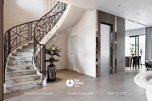 Chú ý không gian và diện tích các phòng biệt thự.