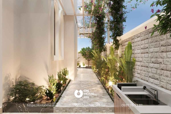 Mẫu thiết kế nội thất biệt thự song lập mang vẻ đẹp truyền thống Á châu