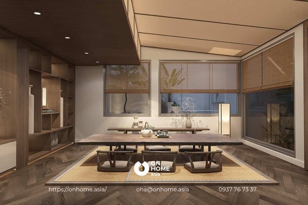 Thiết kế nội thất biệt thự song lập với cầu thang ấn tượng