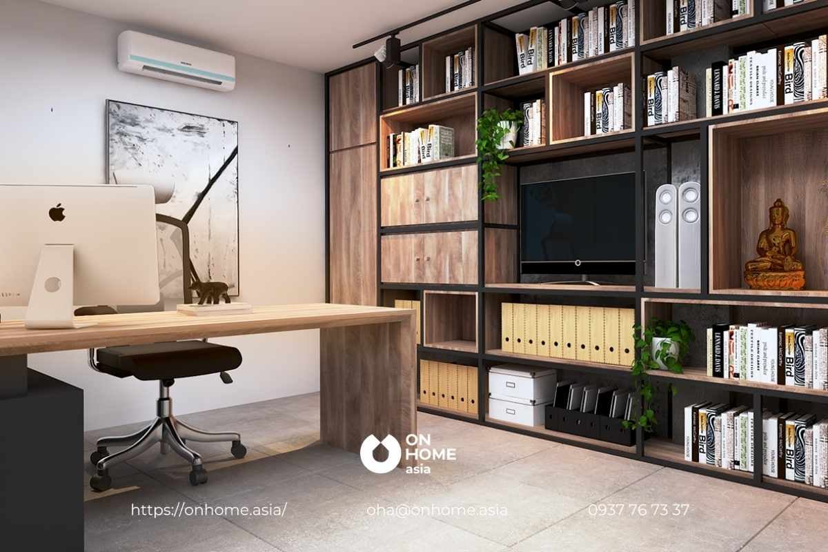 Phòng làm việc văn phòng giám đốc hiện đại nhưng vẫn uy nghiêm