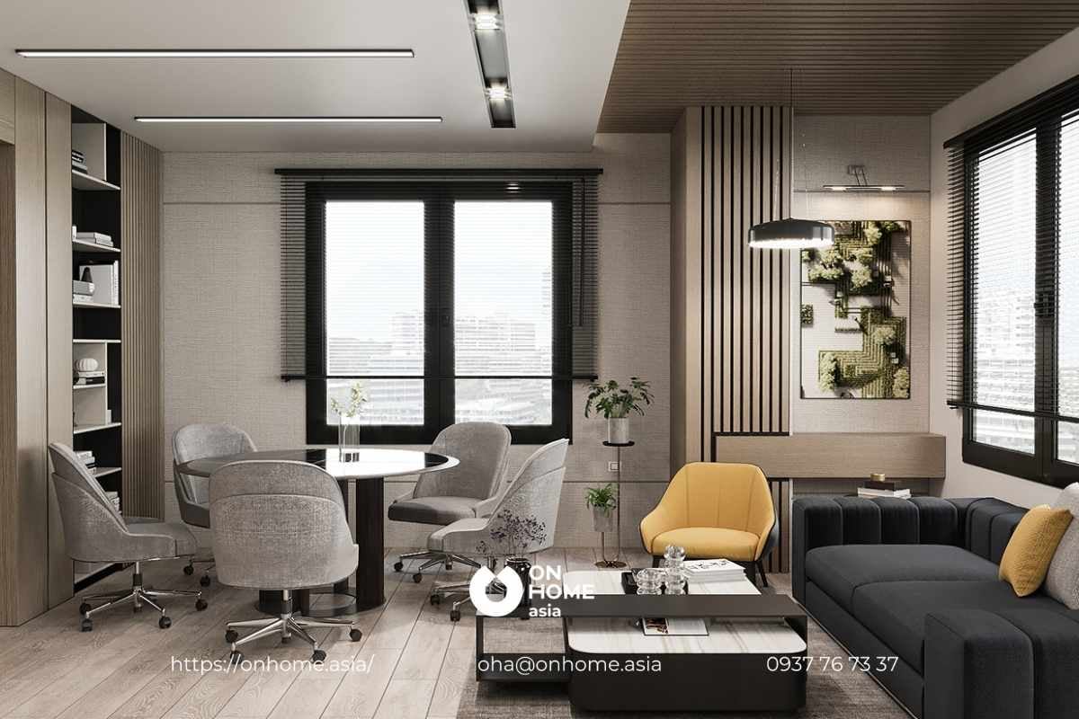Mẫu thiết kế nội thất văn phòng hiện đại với nhiều chi tiết phá cách mới mẻ.