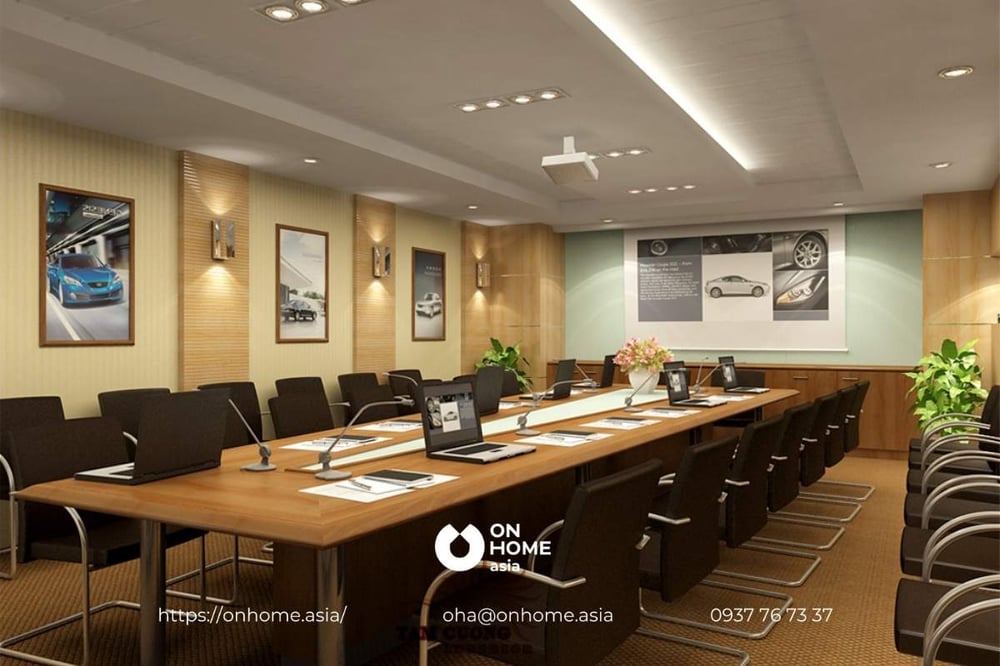 Lựa chọn bàn họp phù hợp với thiết kế nội thất văn phòng hiện đại. 