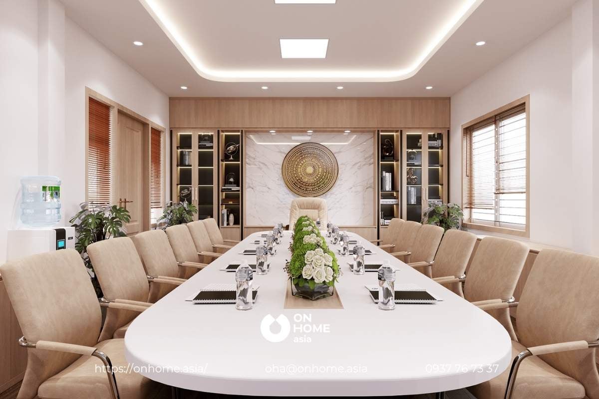 Thiết kế nội thất văn phòng hiện đại cho phòng họp.