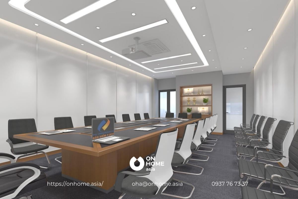 Thiết kế nội thất văn phòng hiện đại cho phòng họp.