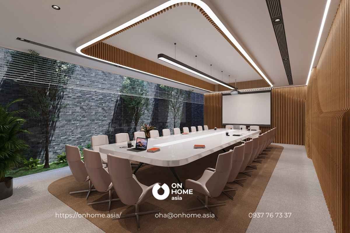 Thiết kế nội thất văn phòng hiện đại cho phòng họp.