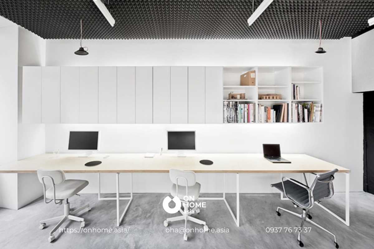Thiết kế nội thất văn phòng phong cách tối giản