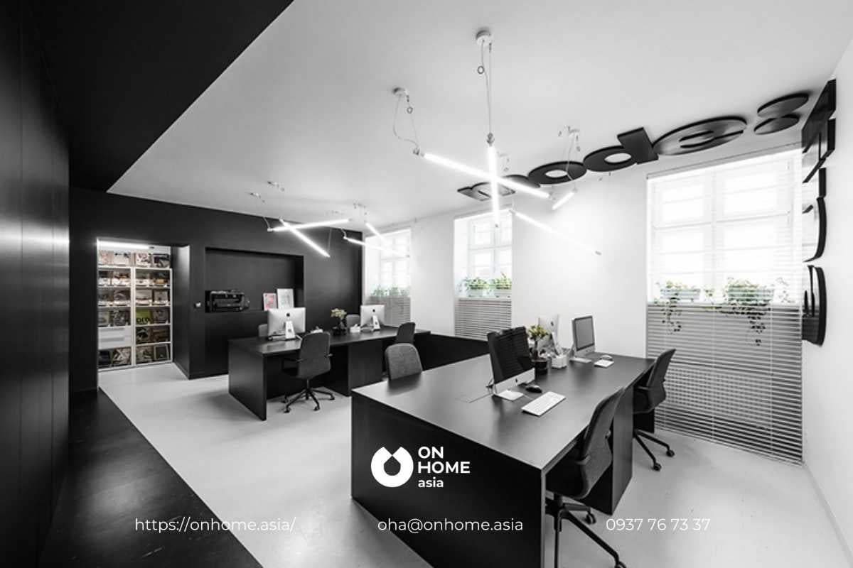 Thiết kế nội thất văn phòng phong cách tối giản