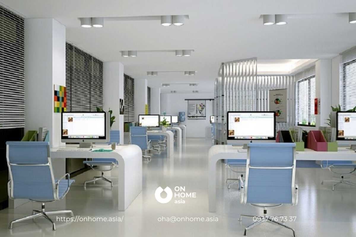Thiết kế nội thất văn phòng phong cách tối giản