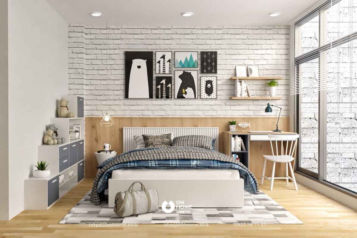 Mẫu thiết kế phòng ngủ 15m2 đơn giản