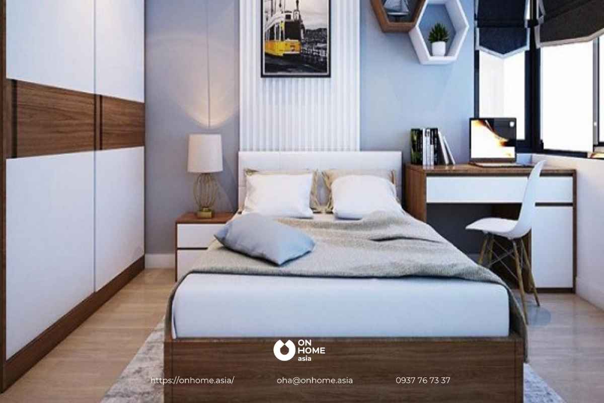 Mẫu thiết kế phòng ngủ 15m2 đơn giản