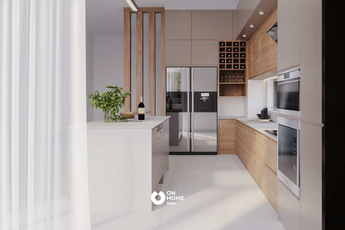 Nội thất phòng bếp nhà anh Tuyến