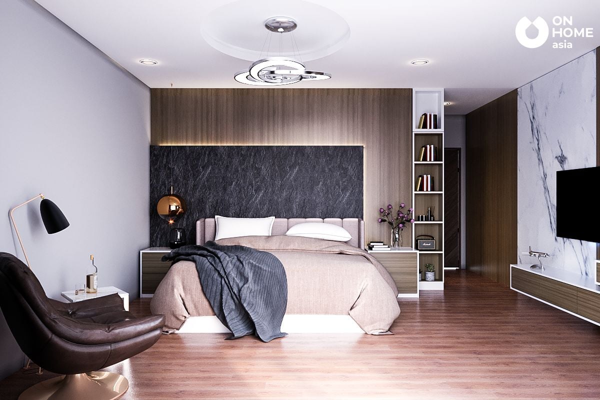 Interior design of the master bedroom of Mr. Trung Tuyen