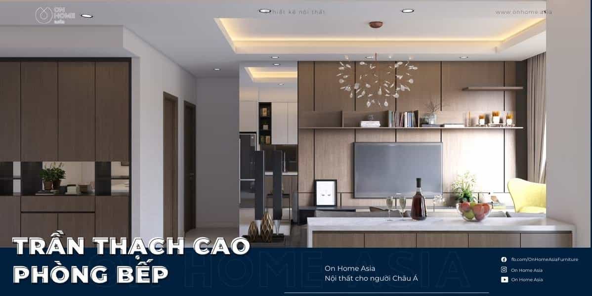 Trần thạch cao phòng bếp