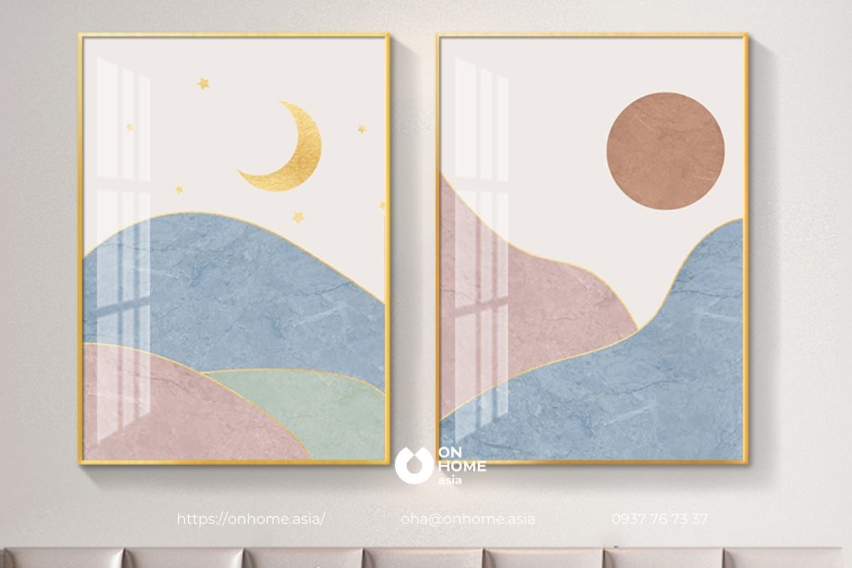 Tranh canvas trang trí phòng ngủ