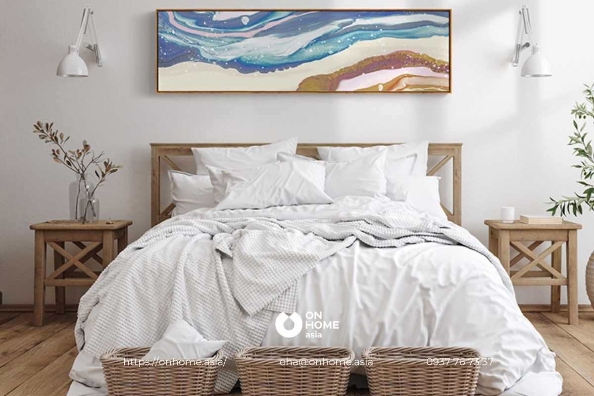Tranh canvas trang trí phòng ngủ ấn tượng