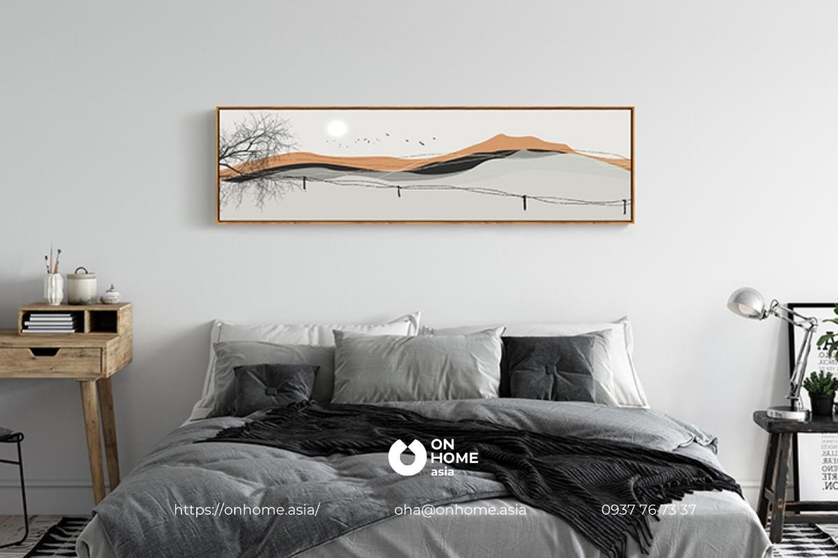 Tranh canvas trang trí phòng ngủ ông bà