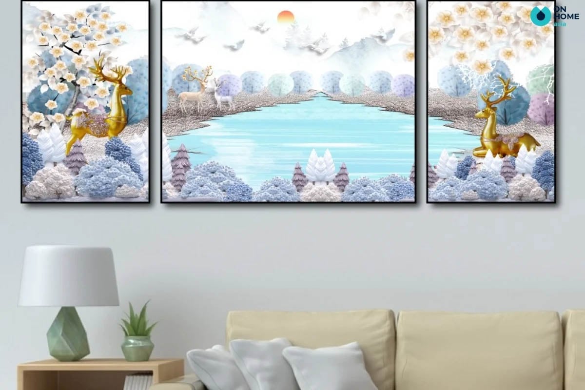 tranh treo phòng khách chủ đề thiên nhiên