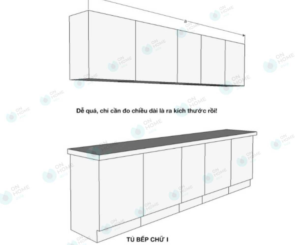 Tủ bếp chữ I 