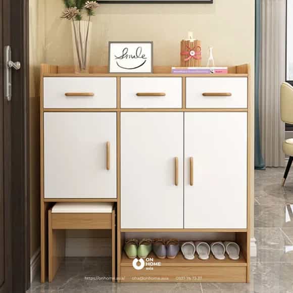 Tủ giày dép thông minh kèm ghế ngồi