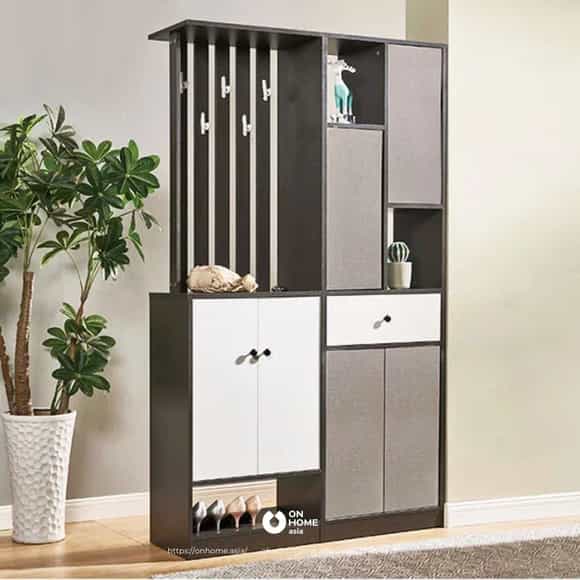 Tủ giày kèm kệ trang trí cao cấp