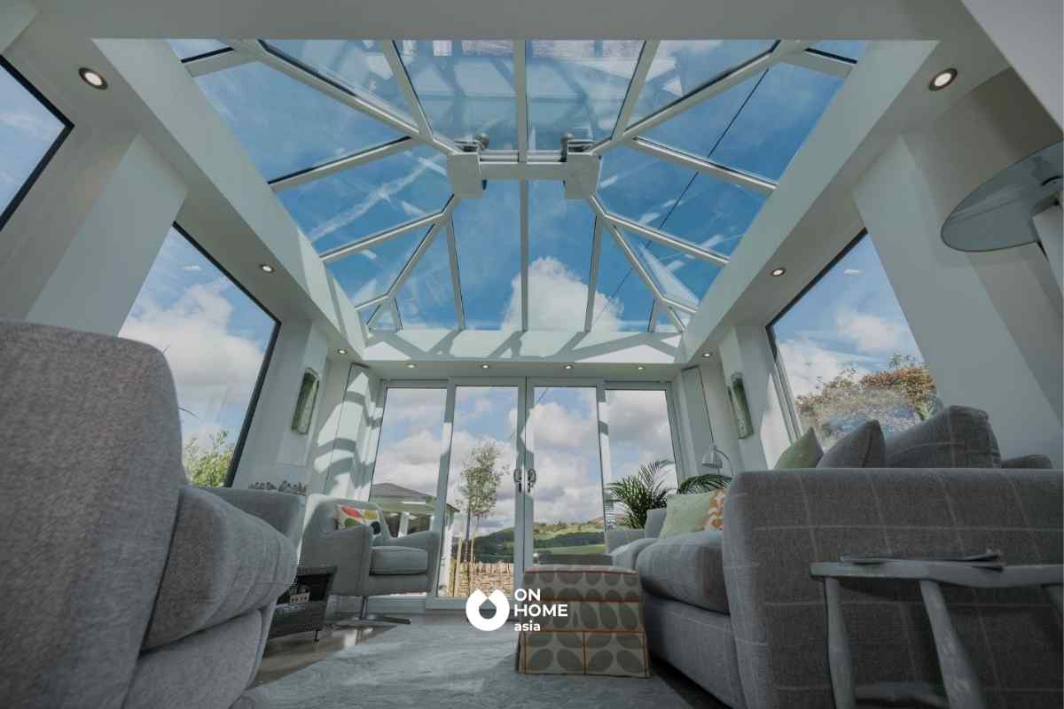 Trần kính cản nhiệt trong thiết kế nội thất